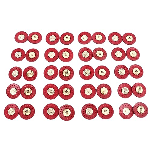 TOPINCN 20 Sets Magnetknöpfe, Ledermagnetmagnet -Snap -Mehrzweck -Abnähen auf Verschlusssackverschlussbeutel Beutel Schließbeutel Schließknöpfe Zum Nähen von DIY Bastelbäuchchen Kleidung (Rot) von TOPINCN
