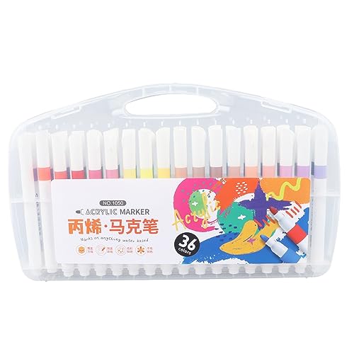 TOPINCN 36 Farben Acrylfarbenmarkierungen Set, Acrylfarbenstifte für Erwachsene, Schnelle Trocknen von Graffiti -Markern Kunstzubehör für Holzpapier Stoff Glas Kunststoff Plastik TOPINCN 36 Farben Acrylfarbenmarkierungen Set, Acrylfarbenstifte für Erwachsene, Schnelle Trocknen von Graffiti -Markern Kunstzubehör für Holzpapier Stoff Glas Kunststoff Plastik von TOPINCN