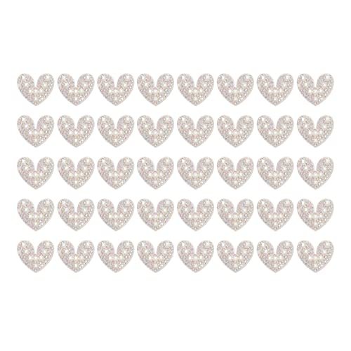 TOPINCN 40pcs DIY - -Herz -Applique, DIY Hand Craft Schöne Nähe auf Flecken Glitzer Applikation Reparatur Patch Bling Applikation für Kleiderhosen Jeans Hüte Taschen Dekoration von TOPINCN