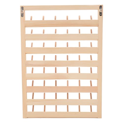 TOPINCN 48 Spulen Wandmontage Sticker Spool Faden Organizer Holzregal mit Haken und Organizer -Fadenregal Zum Nähen mit Hängenden Haken für Wand TOPINCN 48 Spulen Wandmontage Sticker Spool Faden Organizer Holzregal mit Haken und Organizer -Fadenregal Zum Nähen mit Hängenden Haken für Wand von TOPINCN