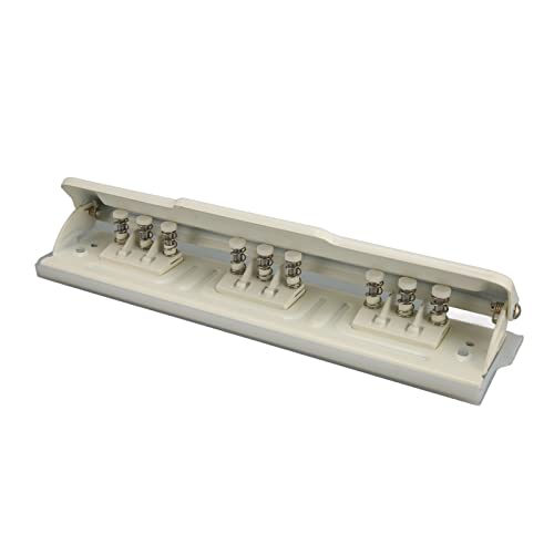 TOPINCN 9 Hole Punch, Weißes Schaltgetriebe 8 Blechloch Loch Loch Maker für A4 B5 B6 A5 A6 Paper, Heavy Duty Paper Puncher DIY Hole Puncher für Office School Studio von TOPINCN