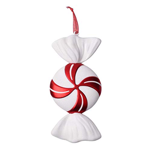 TOPINCN Candy Cane Ornament, Roter Weißer Weihnachtsbaumanhänger, DIY Lollipops Weihnachtsdekor, Große Hängs -Süßigkeiten -Dekoration mit Windmühlenform für Urlaubsfeier, Home Festive (Sortierte von TOPINCN
