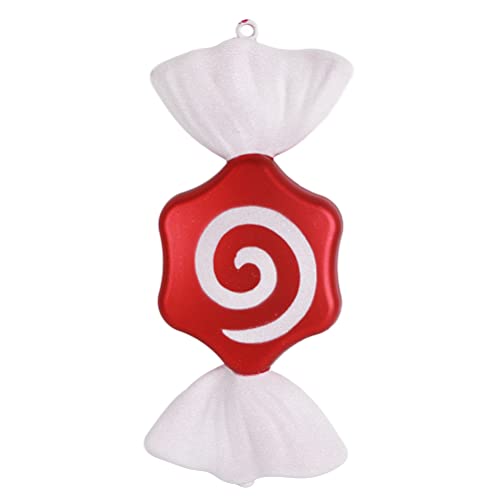 TOPINCN Candy Cane Ornament, Roter Weißer Weihnachtsbaumanhänger, DIY Lollipops Weihnachtsdekor, Große Hängs -Süßigkeiten -Dekoration mit Windmühlenform für Urlaubsfeier, Home Festive (Sortierte von TOPINCN