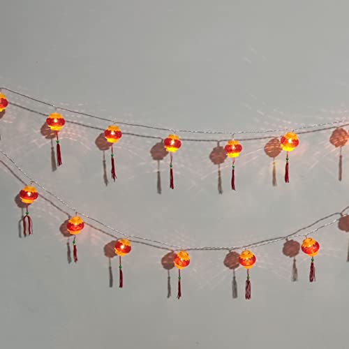 TOPINCN Chinesische Laternen-Lichterkette, Rote Chinesische Laternen, Chinesische Laternen-Lichter, Rote Laternen-Lichterkette für Chinesisches Neujahr, Frühlingsfest, (Mit Quaste 6 von TOPINCN