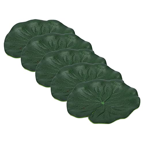 TOPINCN Floating Foam Blätter Hellfarbene Künstliche Lotusblätter, 5 -pc -Teichdekorationen für Tanzstützen und Aquariendekoration (S) von TOPINCN