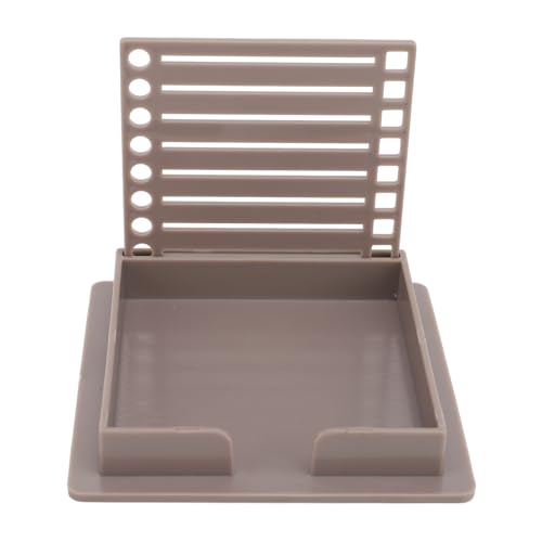 TOPINCN Haftnotizhalter, Memoblock-Organizer-Box, Universeller Haftnotizspender mit Vorlage für 3x3 Zoll Notizen, Unterstreichen, Kontrollkästchen, Kreisförmige Rahmen, (BROWN) von TOPINCN