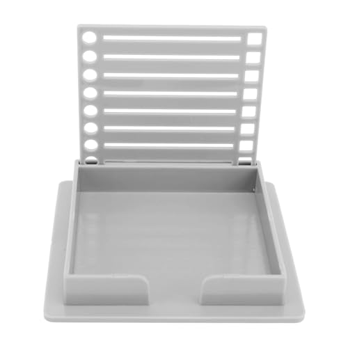 TOPINCN Haftnotizhalter, Memoblock-Organizer-Box, Universeller Haftnotizspender mit Vorlage für 3x3 Zoll Notizen, Unterstreichen, Kontrollkästchen, Kreisförmige Rahmen, (GREY) von TOPINCN