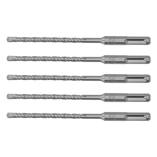 TOPINCN Hammer Bohrer Bit Effizientes Carbidspitze 2 Flöte Impact Drill -Bohrer für Ziegelsteinbeton, 5 PCs Set für Mauerwerksarbeiter (6MM) von TOPINCN