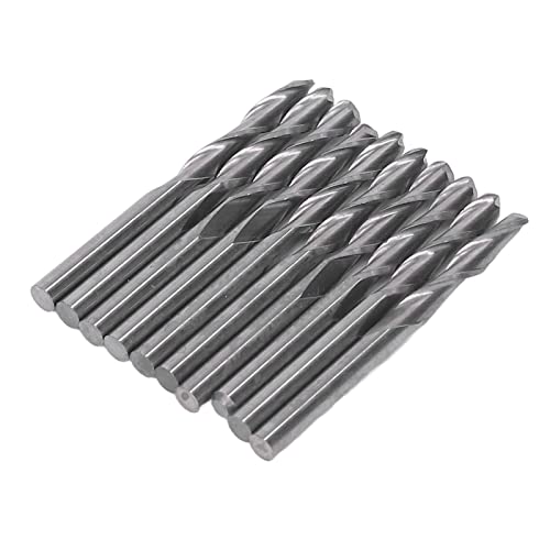 TOPINCN Hochverschleiß Widerstandskugel Endmühle Set Bits HSS CNC Spiral Ballnose Mahlen Cutter Zum Gravieren von Schruppenholz (10pcs) von TOPINCN