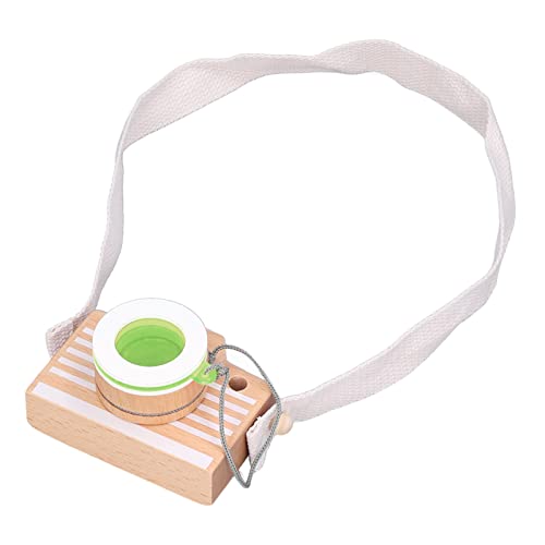TOPINCN Holzkamerasspielzeug Innovative Pädagogische Tragbare Basswood -Kaleidoskop -Kamera für Kleinkinder, Farbenfrohe Spaßkoordinationsfähigkeit für Alter 3+, 1 Pack (GREEN) von TOPINCN