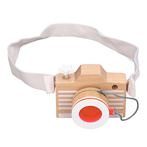 TOPINCN Holzkamerasspielzeug Innovative Pädagogische Tragbare Basswood -Kaleidoskop -Kamera für Kleinkinder, Farbenfrohe Spaßkoordinationsfähigkeit für Alter 3+, 1 Pack (ORANGE) von TOPINCN