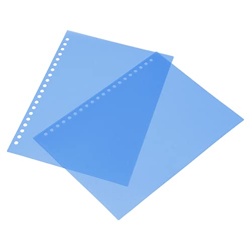 TOPINCN Klare Blechabdeckung Flexibler Papierschutz A5 20 Löcher PP -Kunststoff, für den Langen Gebrauch Ausgiebig Langlebig, 50 Prozent, Bericht (BLUE) von TOPINCN