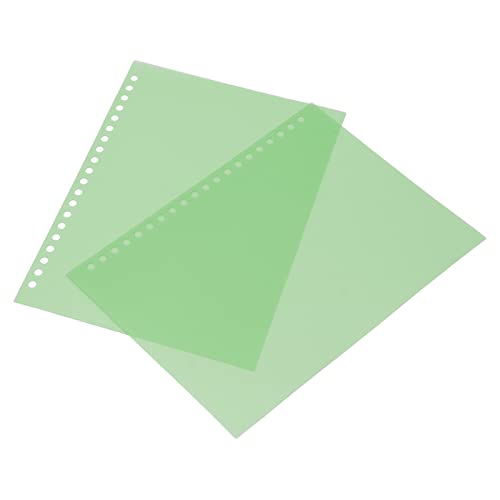 TOPINCN Klare Blechabdeckung Flexibler Papierschutz A5 20 Löcher PP -Kunststoff, für den Langen Gebrauch Ausgiebig Langlebig, 50 Prozent, Bericht (GREEN) von TOPINCN