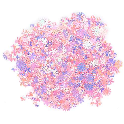 TOPINCN Konfetti -Pailletten Blumenförmige Glitzer -Spangles Hochzeitsdekoration für Hochzeit Brautfeier Hochzeit Streuer Teildekoration Supplies (Rosa farbenfroh) von TOPINCN