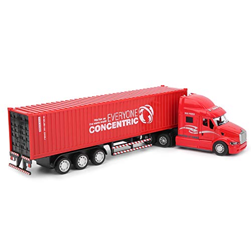 TOPINCN Legierungsimulationscontainerauto -Modell Exquisite Pull -Back Spielzeug mit Leichten Klang für , die für die Dekoration und Sammlung von Modellliebhabern Geeignet Sind ((Rot)) von TOPINCN