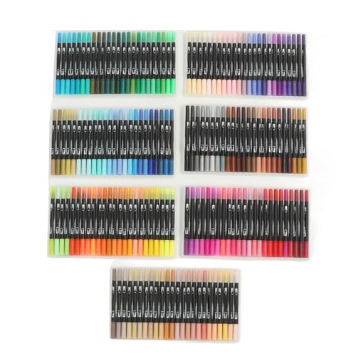 TOPINCN Malvorlagen, 168 Doppelspitze Pinselmarkierungen 0,5 Mm Feine Tipps Aquarellstifte Zum Zeichnen von Malvorlagen Malvorlagen, Kunst Aquarell Marker Künstler Zeichnen Marker von TOPINCN