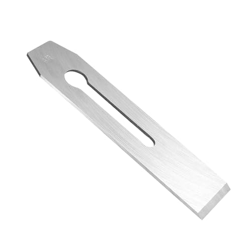 TOPINCN Manuelle Planingklinge mit Hoher Struktureller Festigkeit, Langlebiger HSS-Handhanner-Klinge für Holzbearbeitung 51 Mm silberweiß, Arbeitssparender Klinge (#2) von TOPINCN