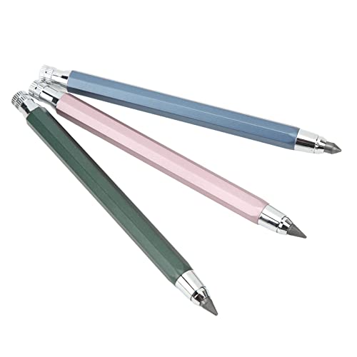 TOPINCN Vielseitig 5,6 Mm Mechanischer Carpenter -Bleistift -Set für Holzbearbeitung, 3PCS Scribing Tool Marker Kit (Blau Rosa Grün) von TOPINCN