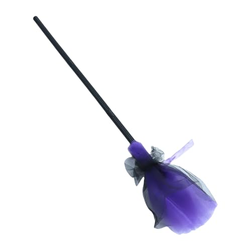 TOPINCN Violet Flying Besenstiel, Plastik Kostüm Accessoire, Zauberin Cosplay Ornament, Hexenbesen-Stütze mit Abnehmbarem Griff für Halloween-Partys Maskeraden-Dekoration von TOPINCN