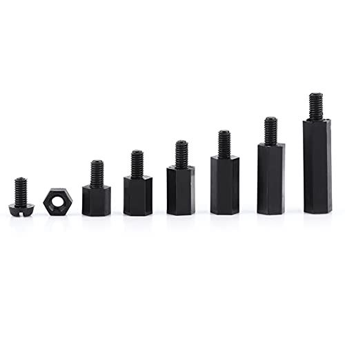 Umweltfreundliche 250pcs Nylon M2 M3 Männliche Weibliche Weibliche Faden-Abstandshalter-Nuss-Kit-Isolierung Zum Erstellen von Wärmeleitkanälen zwischen Chips (M2 Single Pass-C-Modell) von TOPINCN