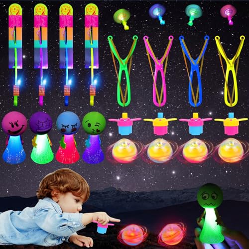 TOPJOWGA 12 Stück LED Leuchtspielzeug Partyartikel, 4 Helikopter Fliegen Spielzeug + 4 Jumping Spielzeug + 4 Leuchtender Kreisel, Glow in The Dark Party Mitgebsel Kindergeburtstag TOPJOWGA 12 Stück LED Leuchtspielzeug Partyartikel, 4 Helikopter Fliegen Spielzeug + 4 Jumping Spielzeug + 4 Leuchtender Kreisel, Glow in The Dark Party Mitgebsel Kindergeburtstag von TOPJOWGA
