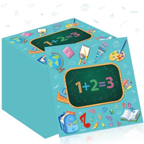TOPJOWGA 2025 Servietten Schulanfang, Schulanfang Einschulung Servietten, Schuleinführung Einschulung Tisch Deko Papierservietten, Schulanfang Schulkind ABC Zuckertüten Motiv Dekoration, 33x33cm TOPJOWGA 2025 Servietten Schulanfang, Schulanfang Einschulung Servietten, Schuleinführung Einschulung Tisch Deko Papierservietten, Schulanfang Schulkind ABC Zuckertüten Motiv Dekoration, 33x33cm von TOPJOWGA
