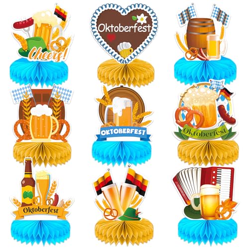 TOPJOWGA 9 Stück Oktoberfest Deko, Oktoberfest Tischdekoration Bienenwaben, Oktoberfest Bienenwabe Bayrische Deko Mittelstück Tischaufsätze, Oktoberfest Bienenwabe Mittelstück Deko TOPJOWGA 9 Stück Oktoberfest Deko, Oktoberfest Tischdekoration Bienenwaben, Oktoberfest Bienenwabe Bayrische Deko Mittelstück Tischaufsätze, Oktoberfest Bienenwabe Mittelstück Deko von TOPJOWGA