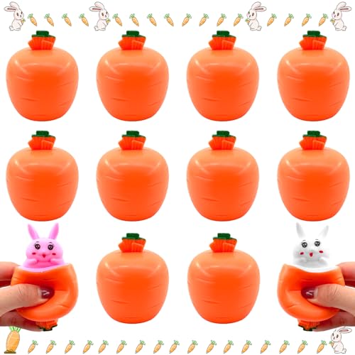 TOPJOWGA Anti Stress Bälle Ostern, 10 Stück Stressball Kreatives Karotten Kaninchen StressSpielzeug, Stressball in Ostereier, Stress Relief Spielzeug, Mitgebsel Kindergeburtstag Geschenk Ostern TOPJOWGA Anti Stress Bälle Ostern, 10 Stück Stressball Kreatives Karotten Kaninchen StressSpielzeug, Stressball in Ostereier, Stress Relief Spielzeug, Mitgebsel Kindergeburtstag Geschenk Ostern von TOPJOWGA