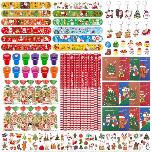 TOPJOWGA Weihnachten Party Mitgebsel, 132 Stück Weinachts Geschenke Für Kinder, Scharmband Süßigkeitstüten Stempel Schlüsselanhänger Bleistifte Radiergummi Tattoos, Weihnachten Mitgebsel Kinder TOPJOWGA Weihnachten Party Mitgebsel, 132 Stück Weinachts Geschenke Für Kinder, Scharmband Süßigkeitstüten Stempel Schlüsselanhänger Bleistifte Radiergummi Tattoos, Weihnachten Mitgebsel Kinder von TOPJOWGA