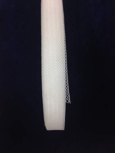 Stiff Polyester White Horsehair Braid, selling per Roll 50YARDS (1inch wide) by Top Trimming von Top Trimming