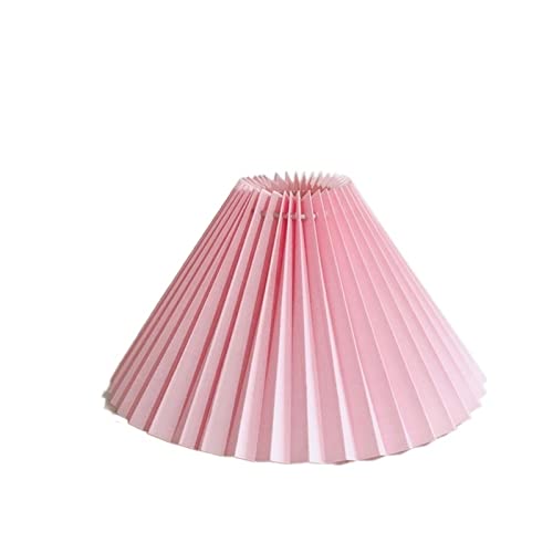TOPOB Japanischer Stil Stoff Lampenschirm Plissee Lampenschirm for Tischlampe Stehende Stehleuchte Schlafzimmer Dekor E27 Lampenschirm (Body Color : PInk) von TOPOB