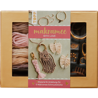 Makramee-Schmuckset „With Love“ in Rosé & Natur von TOPP