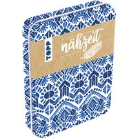 Nähzeit Reise-Nähset mit Metalldose Blau, Weiß von TOPP