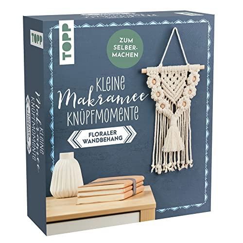 Frech Kleine Knüpfmomente: Makramee-Knüpf-Set - Floraler Wandbehang, White von TOPP