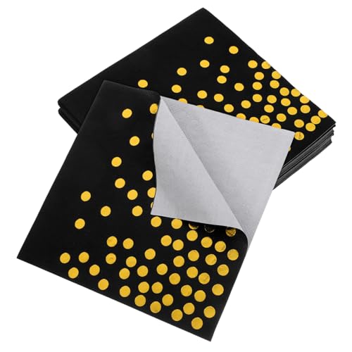 TOPPERFUN 1 Heißpräge Punktserviette Cocktailparty Servietten „Oh Erster Geburtstag“ Zahlen Servietten Babyparty Servietten Neujahrsservietten Feiertagsservietten Papier Zellstoff von TOPPERFUN