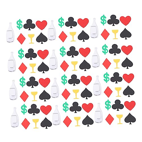 TOPPERFUN 1 Packung Poker Thema Konfetti Party Deko aus Kunststoff für DIY Bastelprojekte Las Vegas Dekoration Fotografie und Feierlichkeiten von TOPPERFUN