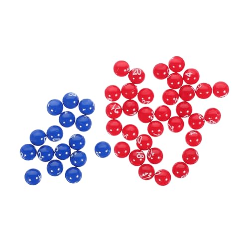 TOPPERFUN 1 Packung Raffle Balls Nummern Wiederverwendbare Lotteriebälle für Partys Bingo Spiele und Freizeitaktivitäten Leicht und Tragbar Farbenfrohe Requisiten von TOPPERFUN
