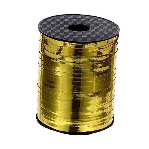 TOPPERFUN 1 Rolle DIY Ballonbänder Yards Gold Dekoratives Geschenkband für Luftballons Basteln und Hochzeitsdeko Langlebig und Leicht zu Schneiden für Partydekorationen von TOPPERFUN