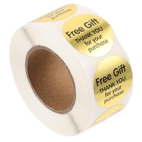TOPPERFUN 1 Rolle Dankeschön-geschenkaufkleber Groß Gruß Stichworte Kokett Geschenketikett Für Unternehmen Selbstklebender Aufkleber Zur Kundenanerkennung Geschenketikett Für Supermarkt von TOPPERFUN
