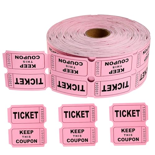 TOPPERFUN 1 Rolle Tombola Mit Losen Für Tombola Erwachsene Lose Blau Karnevalsdekorationen Großveranstaltung Auktionen Lose Tickets Bunt Sortiert Tür Eingang Hochzeit Papier Rosa TOPPERFUN 1 Rolle Tombola Mit Losen Für Tombola Erwachsene Lose Blau Karnevalsdekorationen Großveranstaltung Auktionen Lose Tickets Bunt Sortiert Tür Eingang Hochzeit Papier Rosa von TOPPERFUN