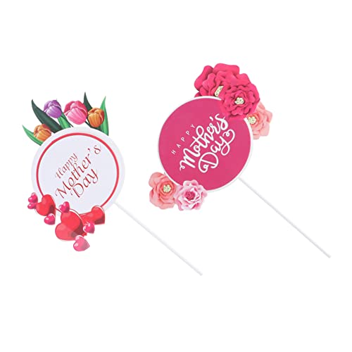 TOPPERFUN 1 Satz Kucheneinsatz Kuchendekoration Kuchenverzierung Mutter Kuchen Picks Topper Partydekor Muttertag Kuchen Picks Kuchen Plug-in Papier Rot 10 Stück TOPPERFUN 1 Satz Kucheneinsatz Kuchendekoration Kuchenverzierung Mutter Kuchen Picks Topper Partydekor Muttertag Kuchen Picks Kuchen Plug-in Papier Rot 10 Stück von TOPPERFUN
