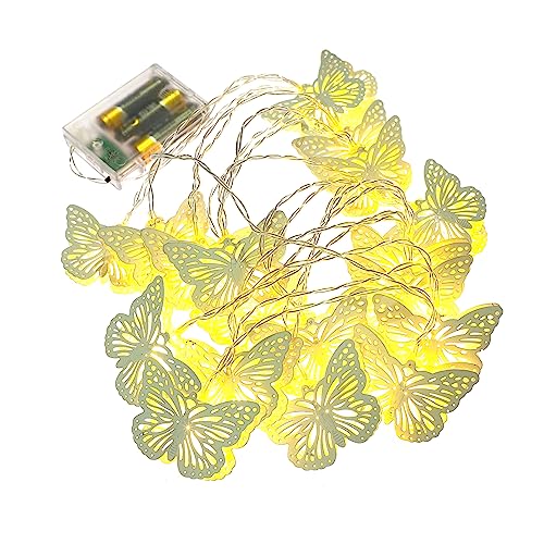 TOPPERFUN 1 Satz LED Lichterkette mit Schmetterlingsdesign Warmweiße LED Lampen Batteriebetrieben Dekorative Lichter für Weihnachten und Partys Eisenkunst für Festliche Fensterdekoration TOPPERFUN 1 Satz LED Lichterkette mit Schmetterlingsdesign Warmweiße LED Lampen Batteriebetrieben Dekorative Lichter für Weihnachten und Partys Eisenkunst für Festliche Fensterdekoration von TOPPERFUN