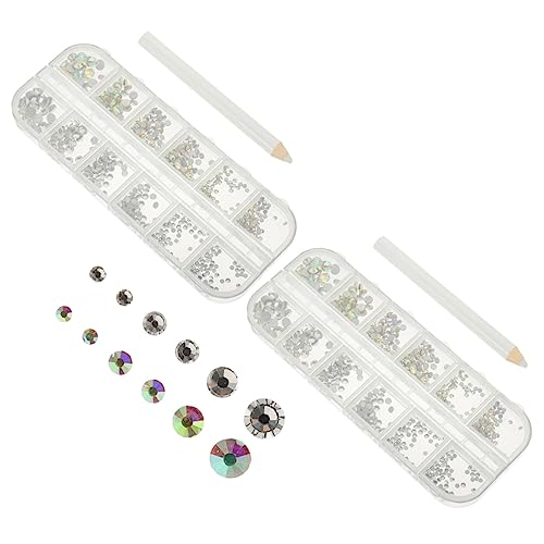 TOPPERFUN 1 Satz Nail Art Flachrückige Strasssteine Rhinestones für Kreative Nageldekoration Ab Farben und Applikatoren für DIY Maniküre und Bastelprojekte TOPPERFUN 1 Satz Nail Art Flachrückige Strasssteine Rhinestones für Kreative Nageldekoration Ab Farben und Applikatoren für DIY Maniküre und Bastelprojekte von TOPPERFUN