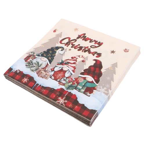 TOPPERFUN 1 Satz Papierservietten Mit Cartoon Muster Weihnachtsservietten Karierte Servietten Papierservietten Für Feiertage Partyservietten Rot Karierte Servietten 20 Stück TOPPERFUN 1 Satz Papierservietten Mit Cartoon Muster Weihnachtsservietten Karierte Servietten Papierservietten Für Feiertage Partyservietten Rot Karierte Servietten 20 Stück von TOPPERFUN