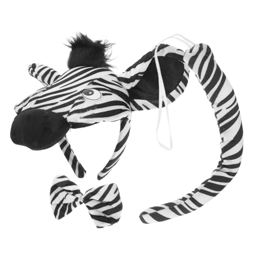 TOPPERFUN 1 Satz Zebra in Haarband Gekleidet Tierische Stirnbänder Zebra -stirnband Karneval Kopfschmuck Rollenspiel-stirnband Kostümstirnband Party-kopfschmuck Cartoon-haarband Stoff von TOPPERFUN