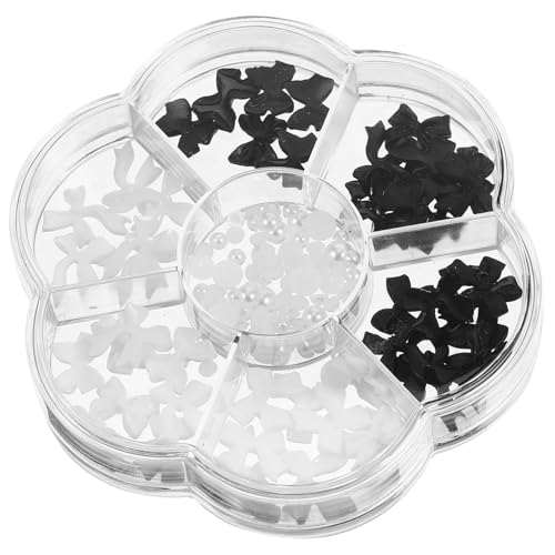 TOPPERFUN 1 Schachtel Nail Charms mit Perlen und Bowknot design Selbstklebende Nageldekorationen für DIY Maniküre Stilvolle Nagelornamente für Sommerliche Looks und Besondere Anlässe von TOPPERFUN