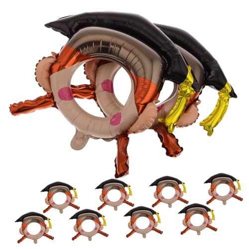 TOPPERFUN 10 Stück Absolventen Stirnband Folienballons Für 2025 Abschlussfeier Bachelor Abschluss Abschluss Saison Stirnband von TOPPERFUN