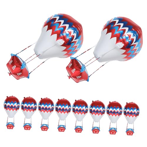 TOPPERFUN 10 Stück Aluminiumfolie Ballon Heißluftballon Ballons Heißluftballon Dekorationen Heißluftballon Geburtstagsdekorationen Aluminiumfolie Heißluftballon Mittelstücke von TOPPERFUN