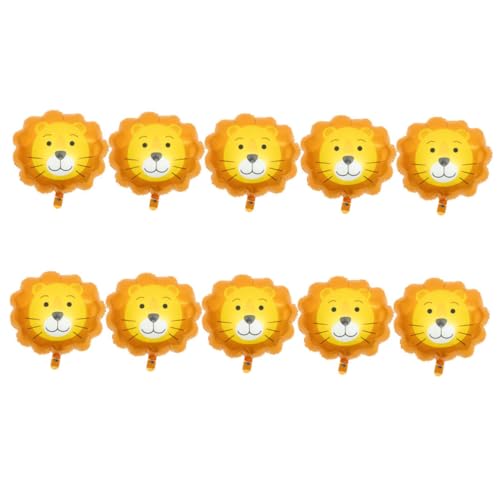 TOPPERFUN 10 Stück Löwenkopf Folienballons Cartoon Luftballons für Geburtstagsfeiern Deko für Dschungelthemen für Unvergessliche Partymomente TOPPERFUN 10 Stück Löwenkopf Folienballons Cartoon Luftballons für Geburtstagsfeiern Deko für Dschungelthemen für Unvergessliche Partymomente von TOPPERFUN