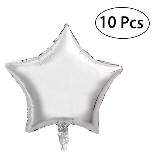 TOPPERFUN 10 Stück Silberne Sternballons Folienballons für Valentinstag Hochzeit Geburtstag und Partydekoration Wiederverwendbar und Robust TOPPERFUN 10 Stück Silberne Sternballons Folienballons für Valentinstag Hochzeit Geburtstag und Partydekoration Wiederverwendbar und Robust von TOPPERFUN